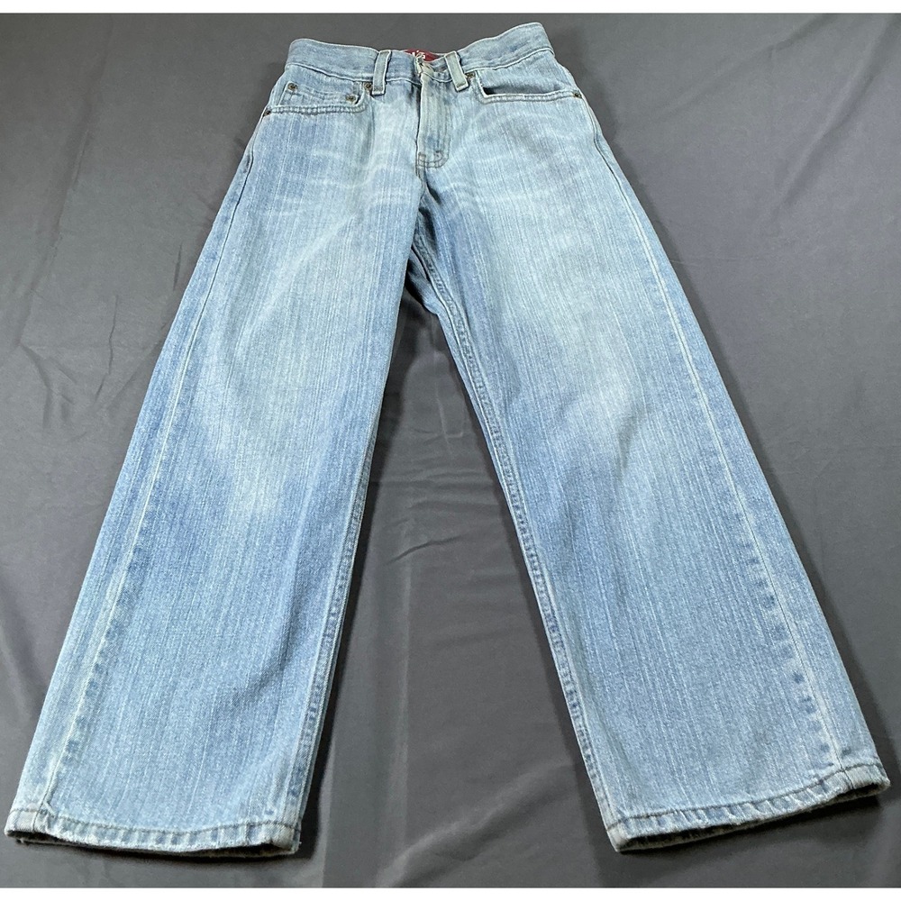 Levis 569 Loose Straight Jeans Light Wash Denim 23x25 10 Slim 569-0118